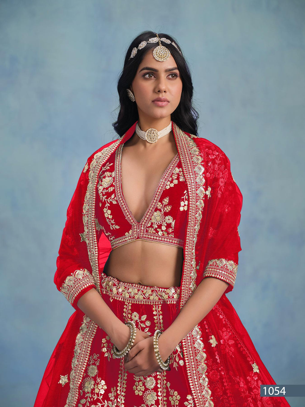Anaita Red Embroidered Heavy Art Silk Designer Lehenga With Blouse