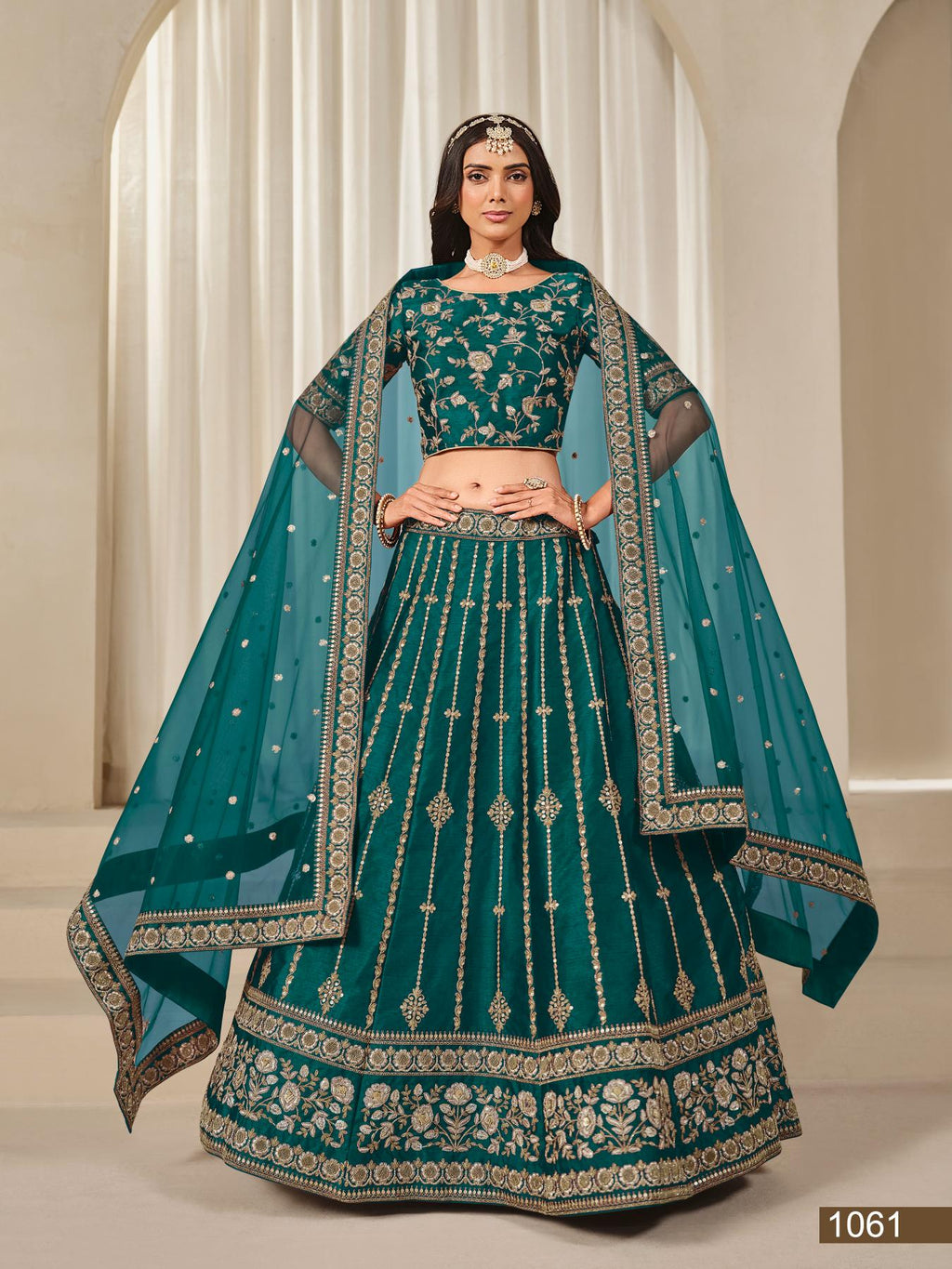 Anaita Rama Embroidered Heavy Art Silk Designer Lehenga With Blouse