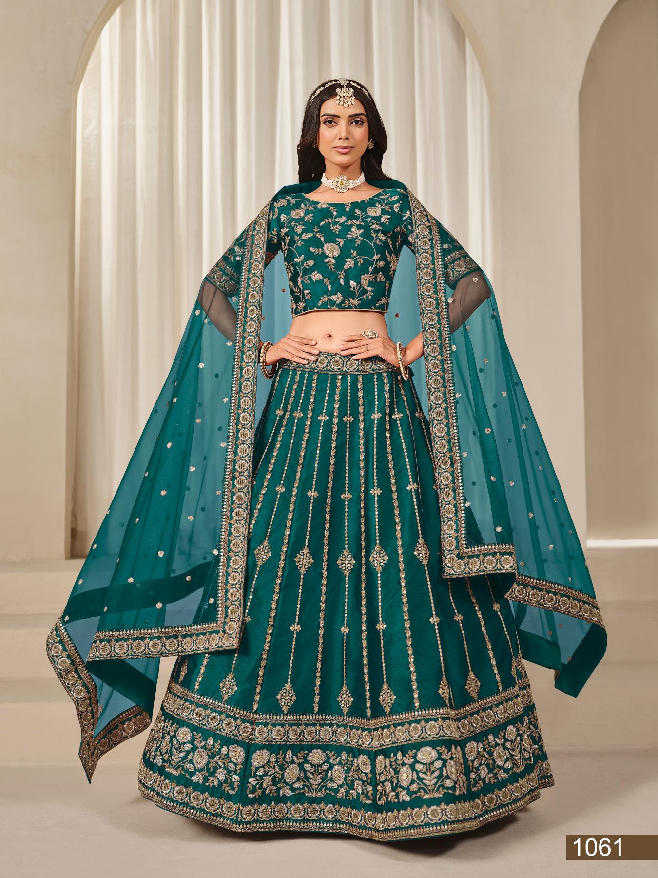 Anaita Rama Embroidered Heavy Art Silk Designer Lehenga With Blouse