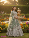 Anaita Green Net Lehenga Choli With Embroidery & Dori Sequence Work