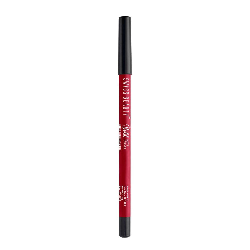 Swiss Beauty Bold Matt Lip Liner Pencil, Long-lasting , Matte Finish , Non-Drying - 7 Bright Maroon