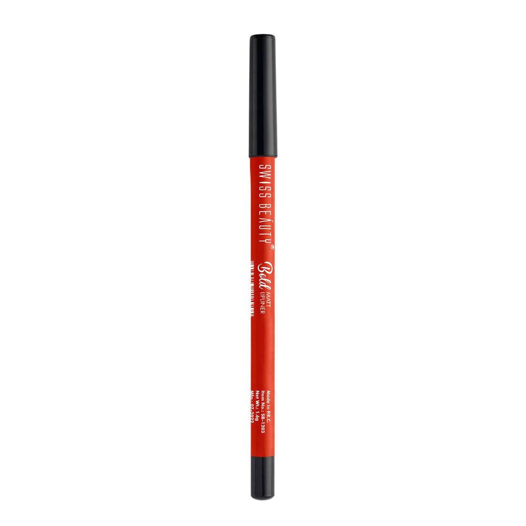 Swiss Beauty Bold Matt Lip Liner Pencil, Long-lasting , Matte Finish , Non-Drying - 8 Orange Red