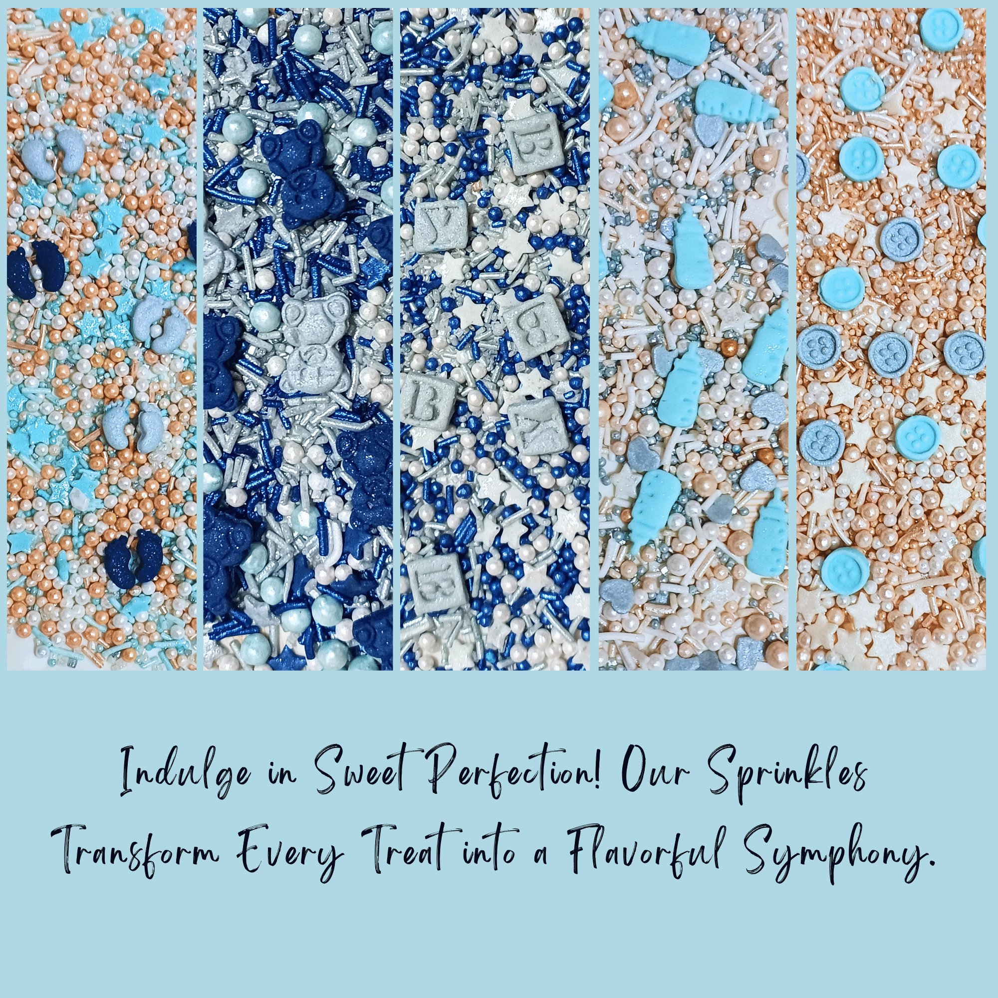 Confect Boys Baby Shower Sprinkles | Gender Reveal Sprinkles