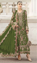 Anaita Mehendi Silk Suit With Embroidery & Sequence Work