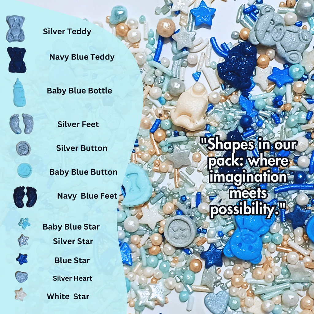 Confect Boys Baby Shower Sprinkles | Gender Reveal Sprinkles