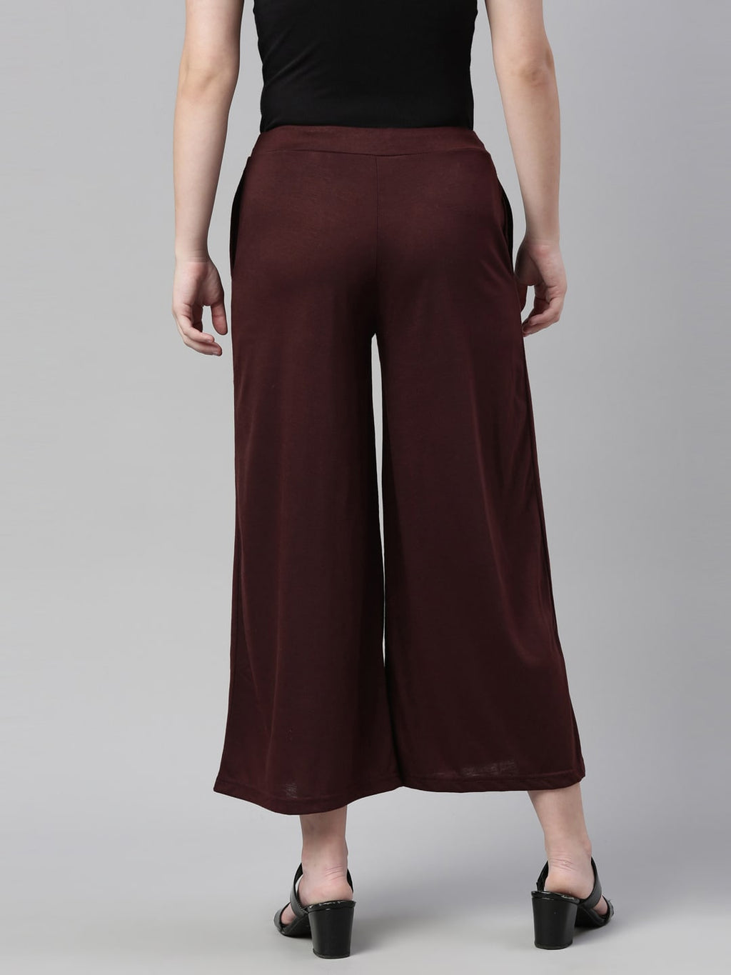 Souchii Brown Knitted Ethnic Palazzos