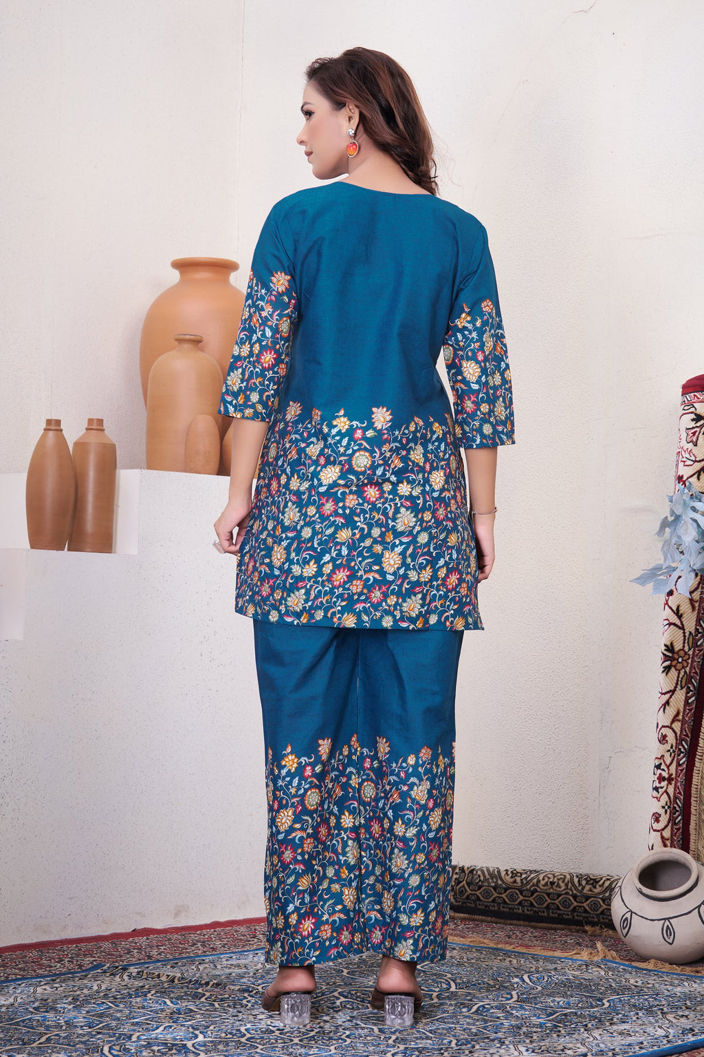 Lorenvalley Fashion Rama Pure Cotton Elegant & Trendy Printed Design Co-Ord Set