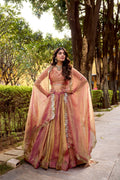 Lorenvalley Fashion Rust Carike Silk Plain Lehenga Choli with Dupatta