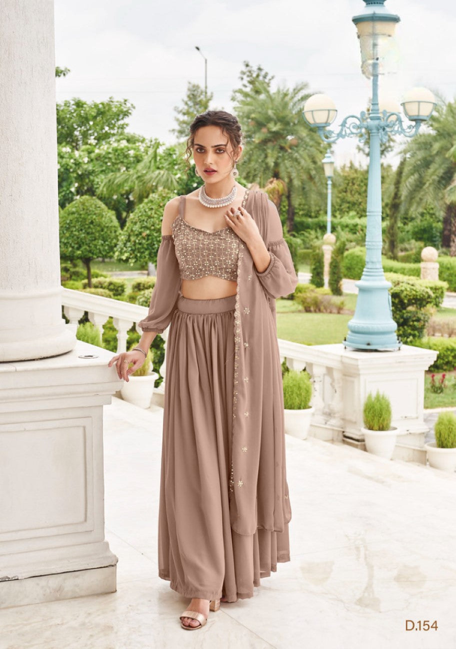 Anaita Chiku Georgette Lehenga Choli With Sequence & Thread Work