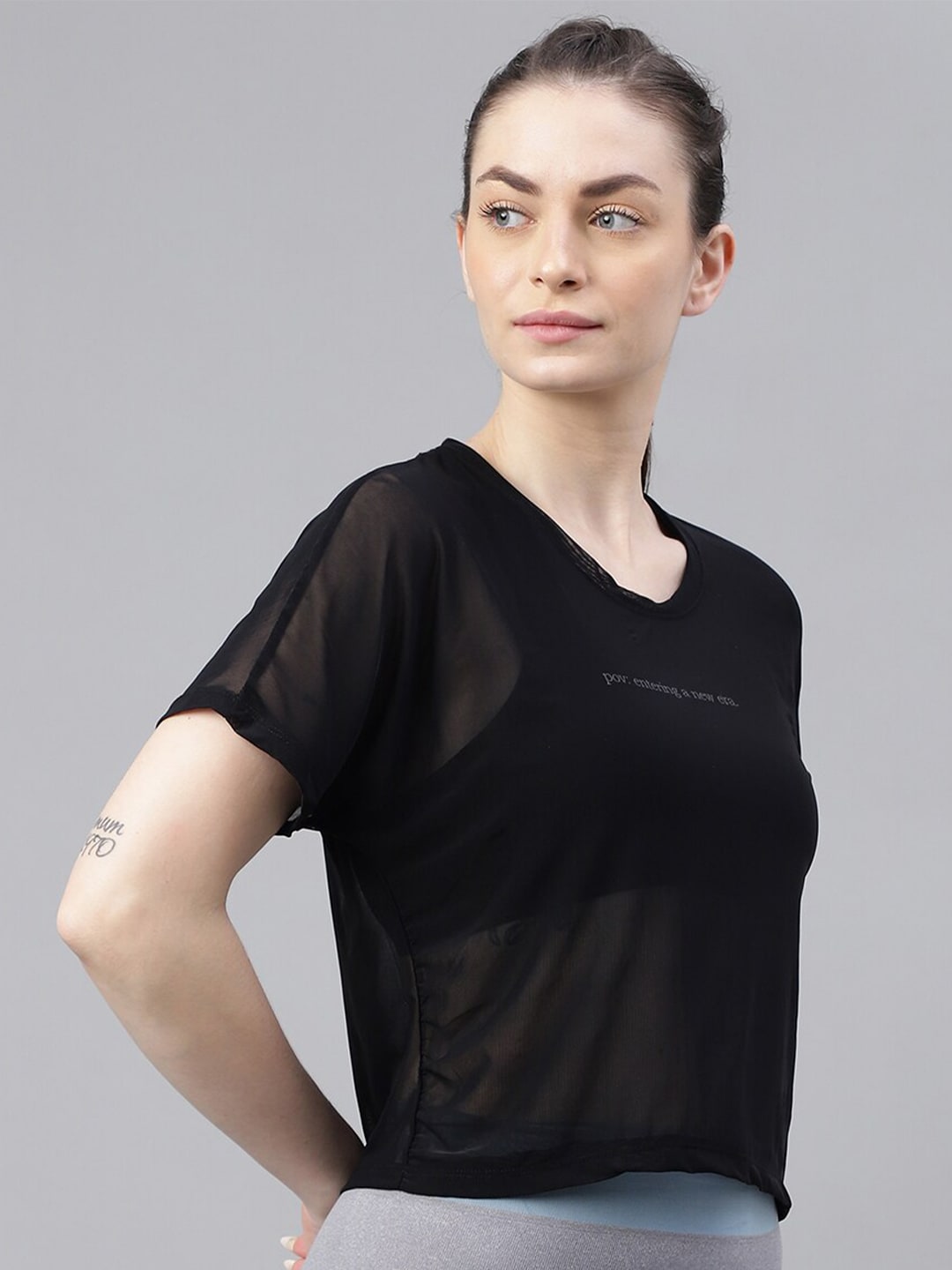 MKH Typography Printed Relaxed Fit Dri-FIT Sports T-shirt