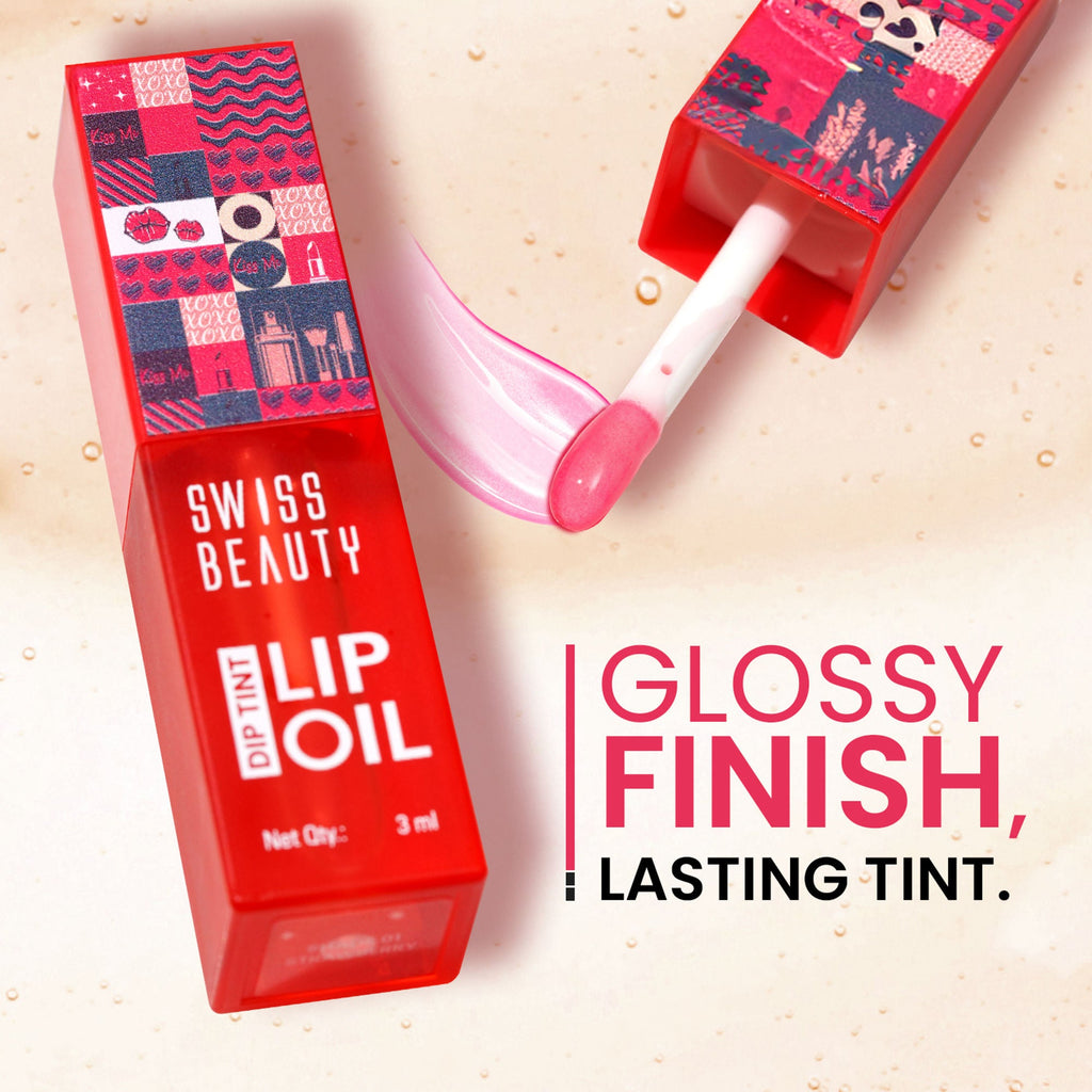 Swiss Beauty Dip Tint Color Changing Long Lasting With Vitamin-E PH Lip Oil - 2 Dragon Fruit
