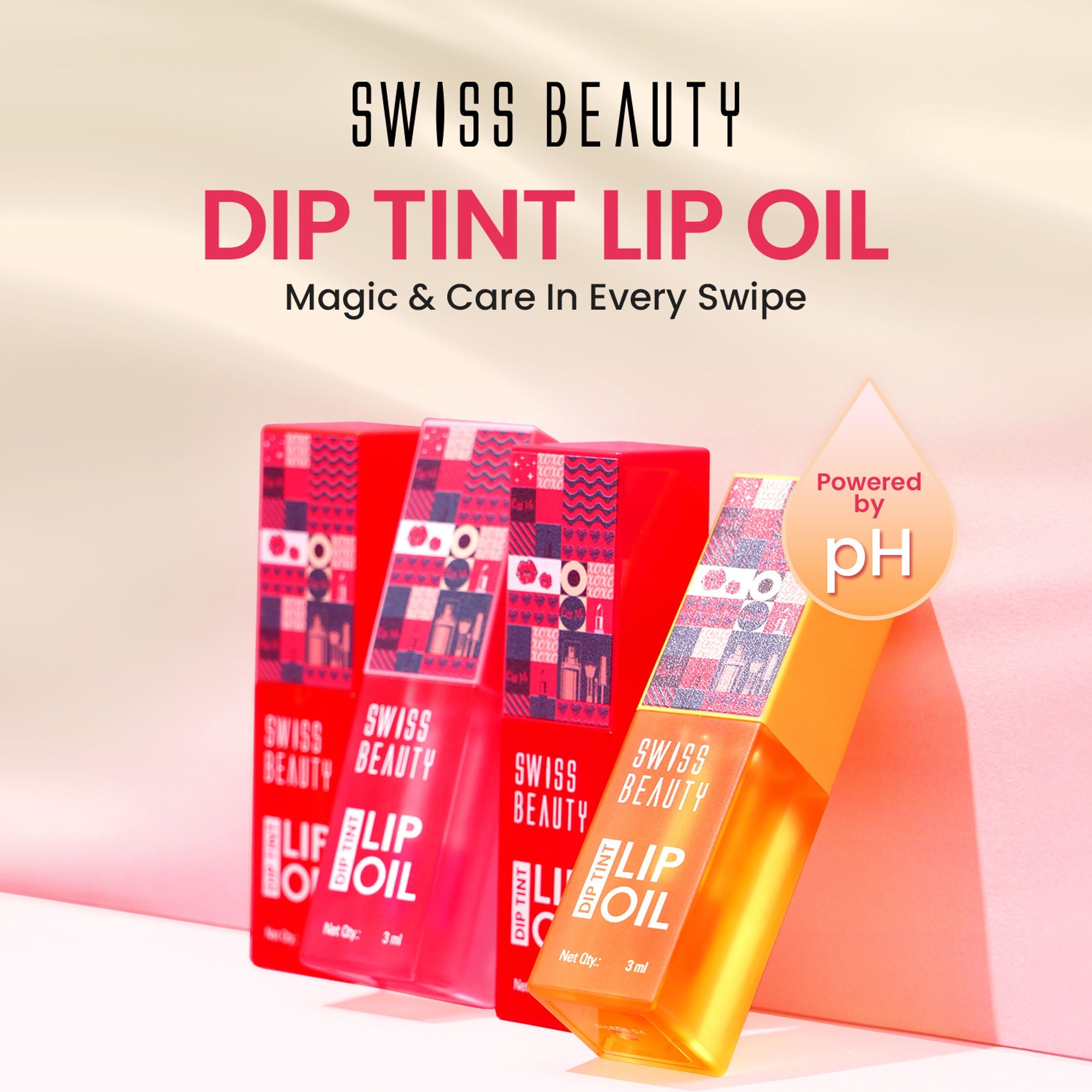 Swiss Beauty Dip Tint Color Changing Long Lasting With Vitamin-E PH Lip Oil - 4 Kiwi