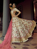 Myra Off White Heavy Embroidered Georgette bridal Lehenga
