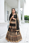 Anaita Black Georgette Lehenga Choli With Sequence & Thread Work
