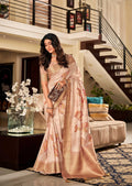Anaita Cream Designer Digital Printed Soft Silk Saree With Blouse