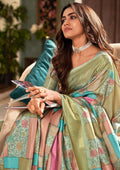 Anaita Multicolor Designer Digital Printed Soft Silk Saree With Blouse