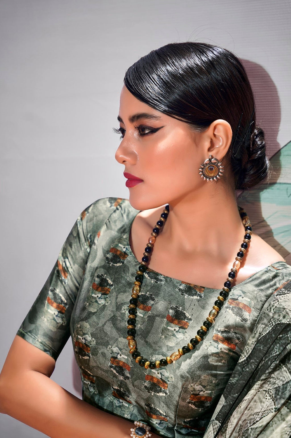 Anaita Black Pure Satin Silk With Zari Weaving Saree With Blouse