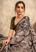Anaita Light Brown Soft Satin Silk With Zari Weaving Saree With Blouse