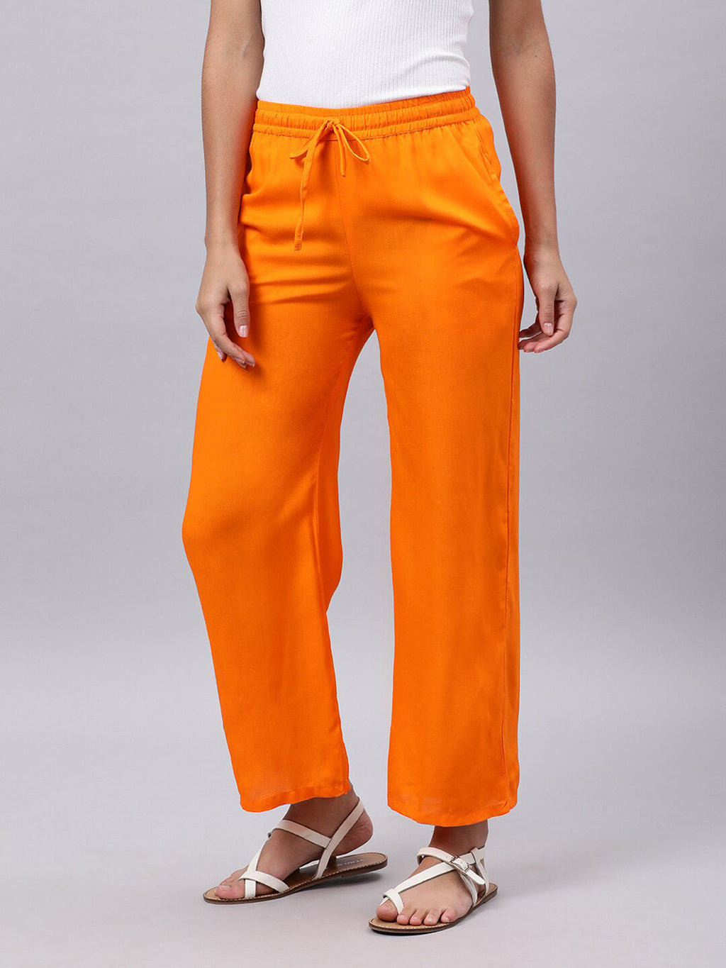 Souchii Women Orange Trousers