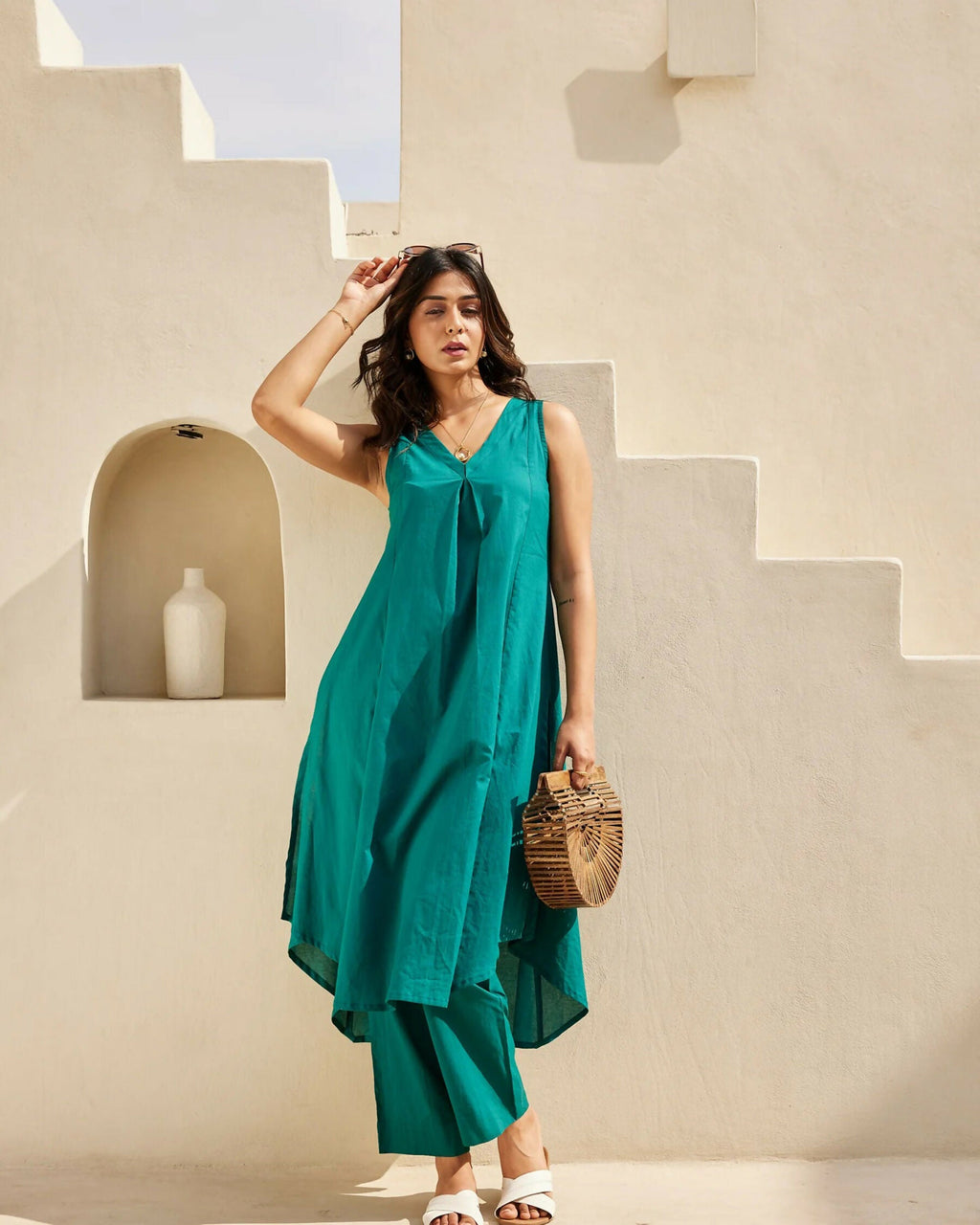 Aayaa Designer Pure Cotton 2 Piece Set Kurti & Set