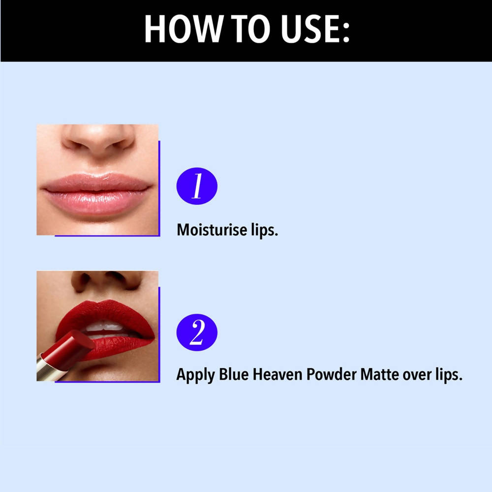 Blue Heaven Powder Matte Lipstick Woody Flush