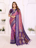 Aastha Fashion Purple South Soft Silk Zari Weaving Saree