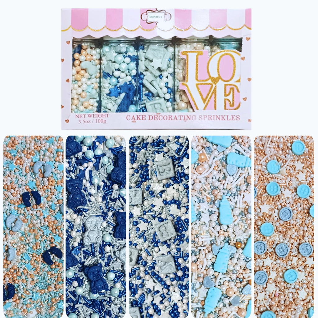 Confect Boys Baby Shower Sprinkles | Gender Reveal Sprinkles
