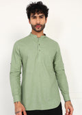 Fabmade Sage Linen Kurta