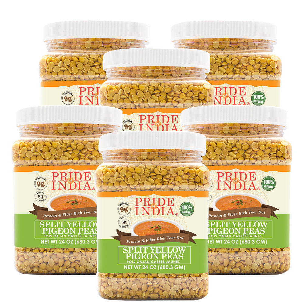 Indian Split Yellow Pigeon Peas - Protein & Fiber Rich Toor Dal Jar
