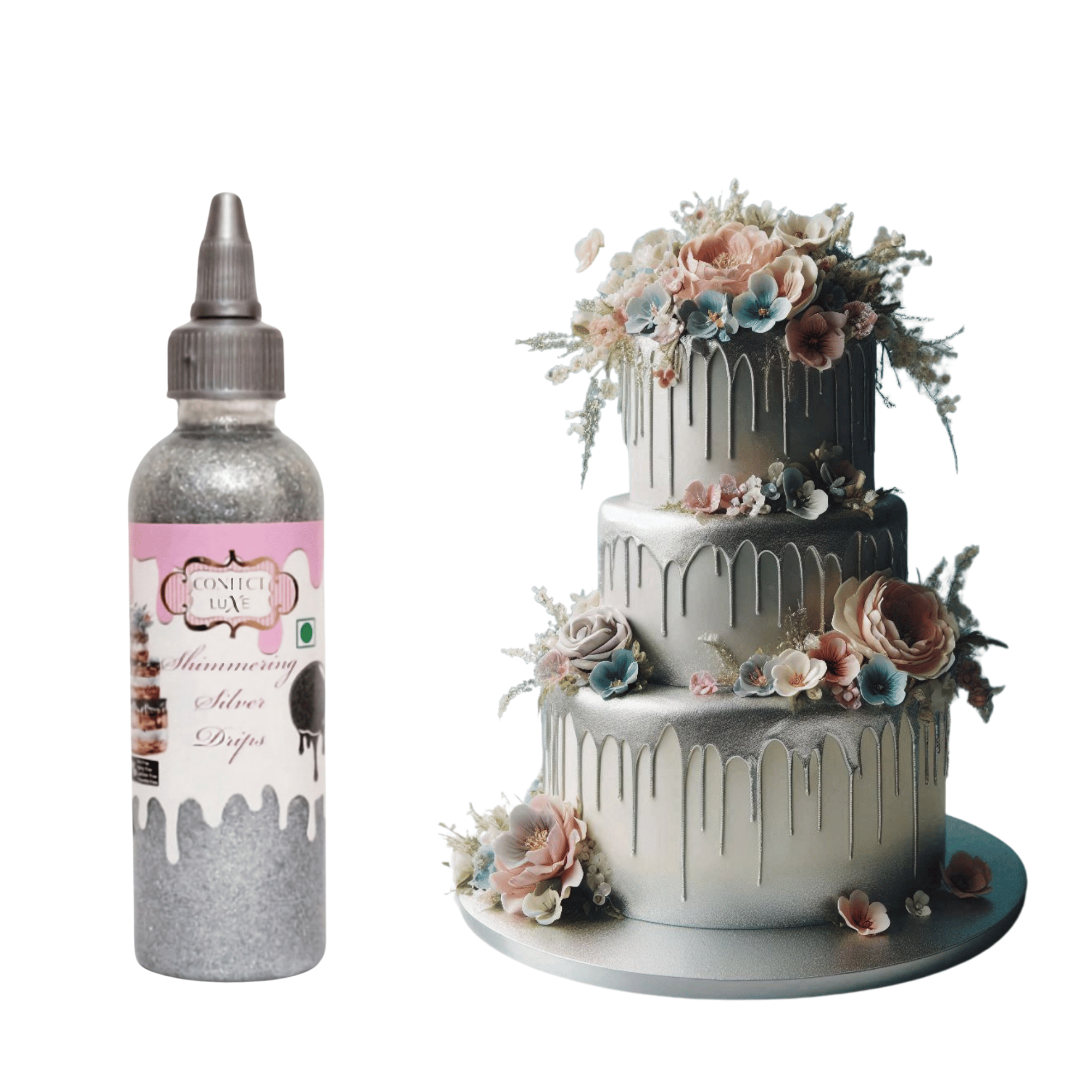 Confect Shimmering Silver | Edible Drips