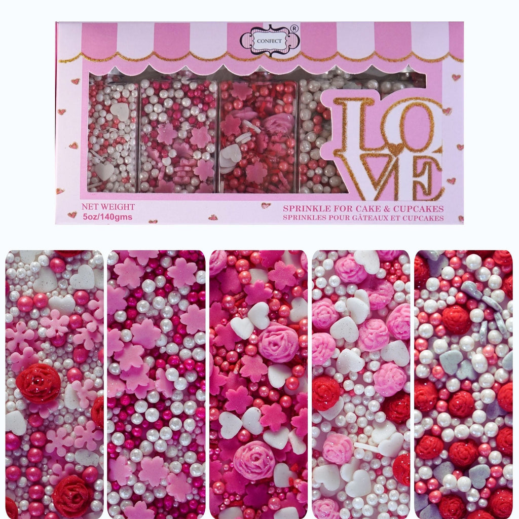 Confect Glittering Grace I Silver & White Pearls | Edible Mother's Day Sprinkles