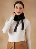 InWeave Women's Black Fur Neckpiece