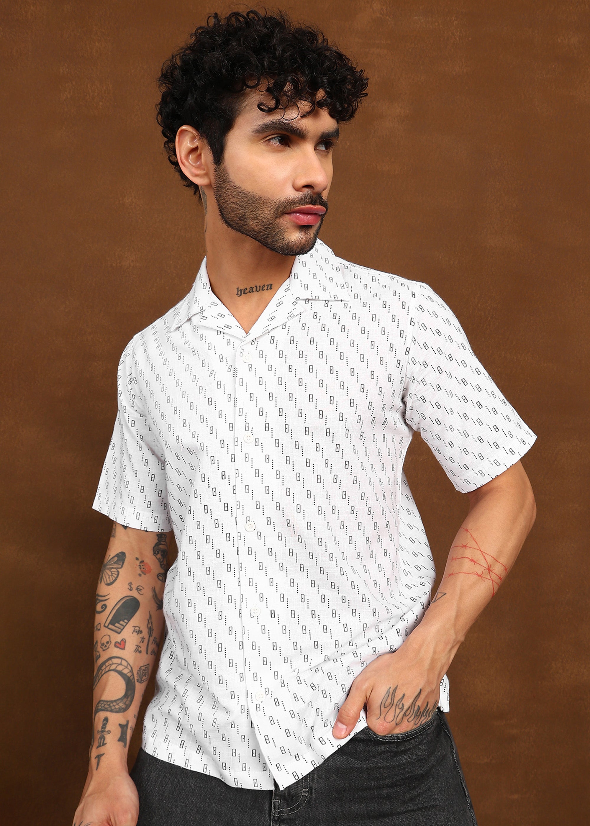 Fabmade Urban Dot Linen Shirt