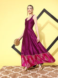 Ahalyaa Ethnic Motifs Printed Maxi Dress