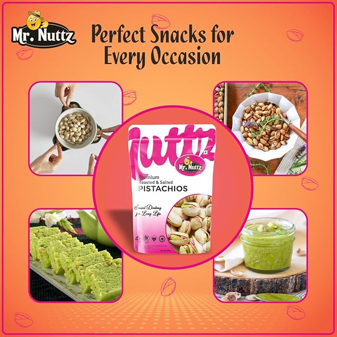 Mr. Nuttz Roasted & Salted Pistachios Pouch