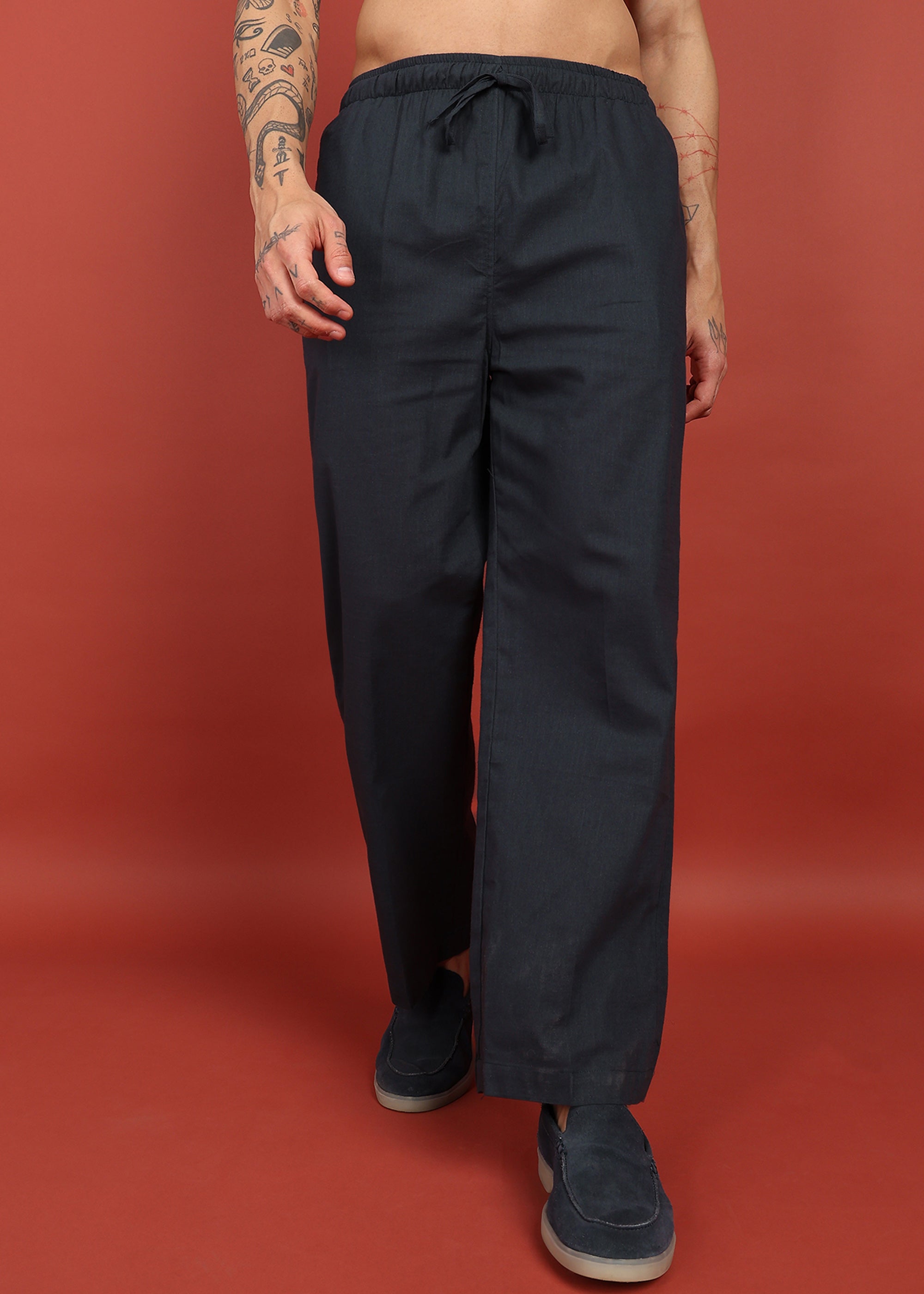 Fabmade Midnight Ease Relaxed-Fit Trousers