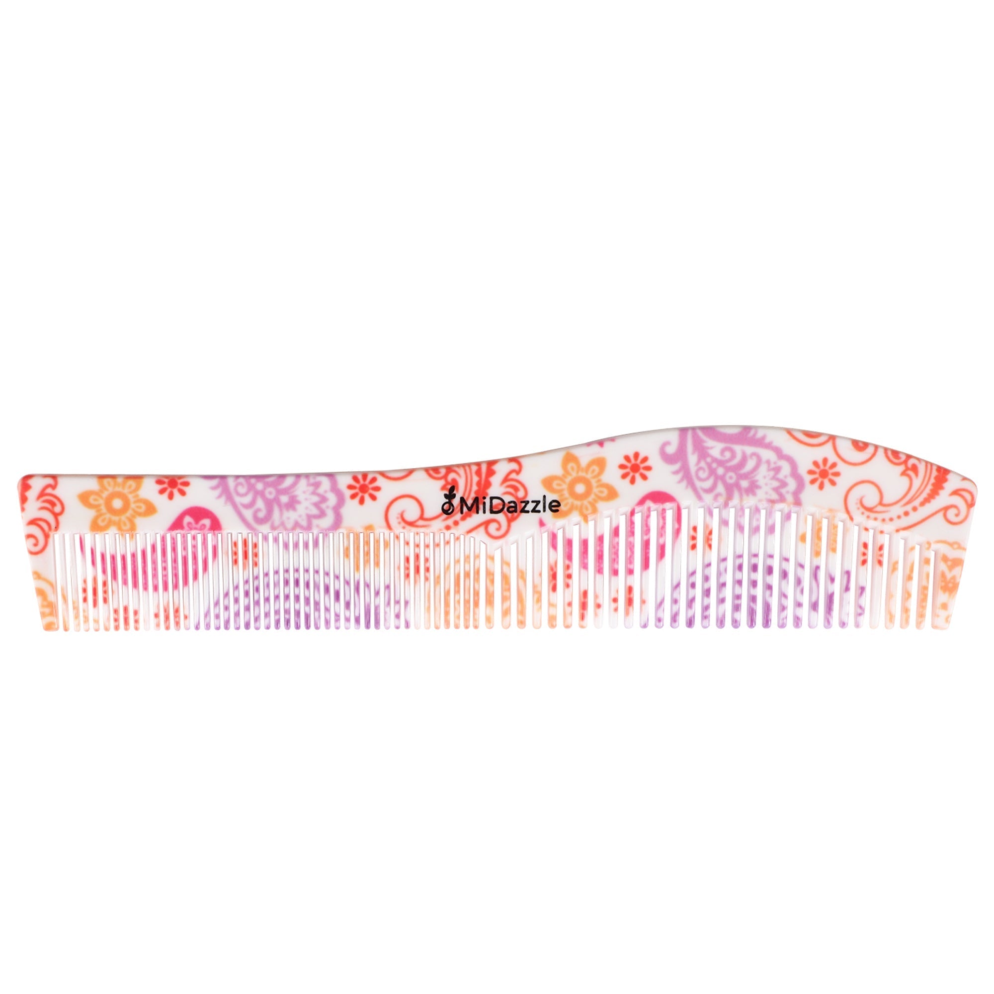 MiDazzle 360 Floral Dual Teeth Comb - Large