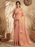 Shree Shyam Fashion Pink Tissue Silk Saree