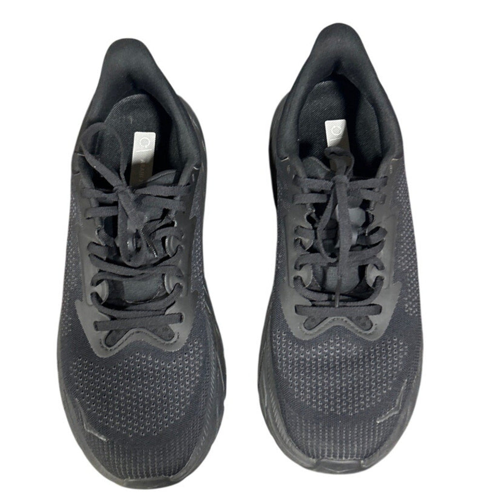 Hoka Womens Size 7B Black Mesh Arahi 7 Lace Up Athletic Shoes w Box EUC