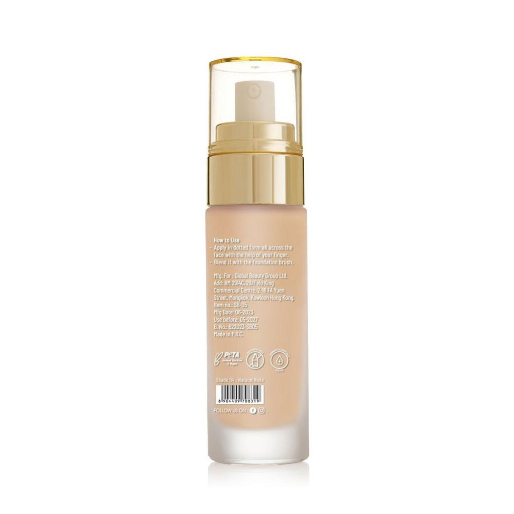 Swiss Beauty High Performance Foundation With Vitamin C & Niacinamide Light-Weight - 04 Natural Nude
