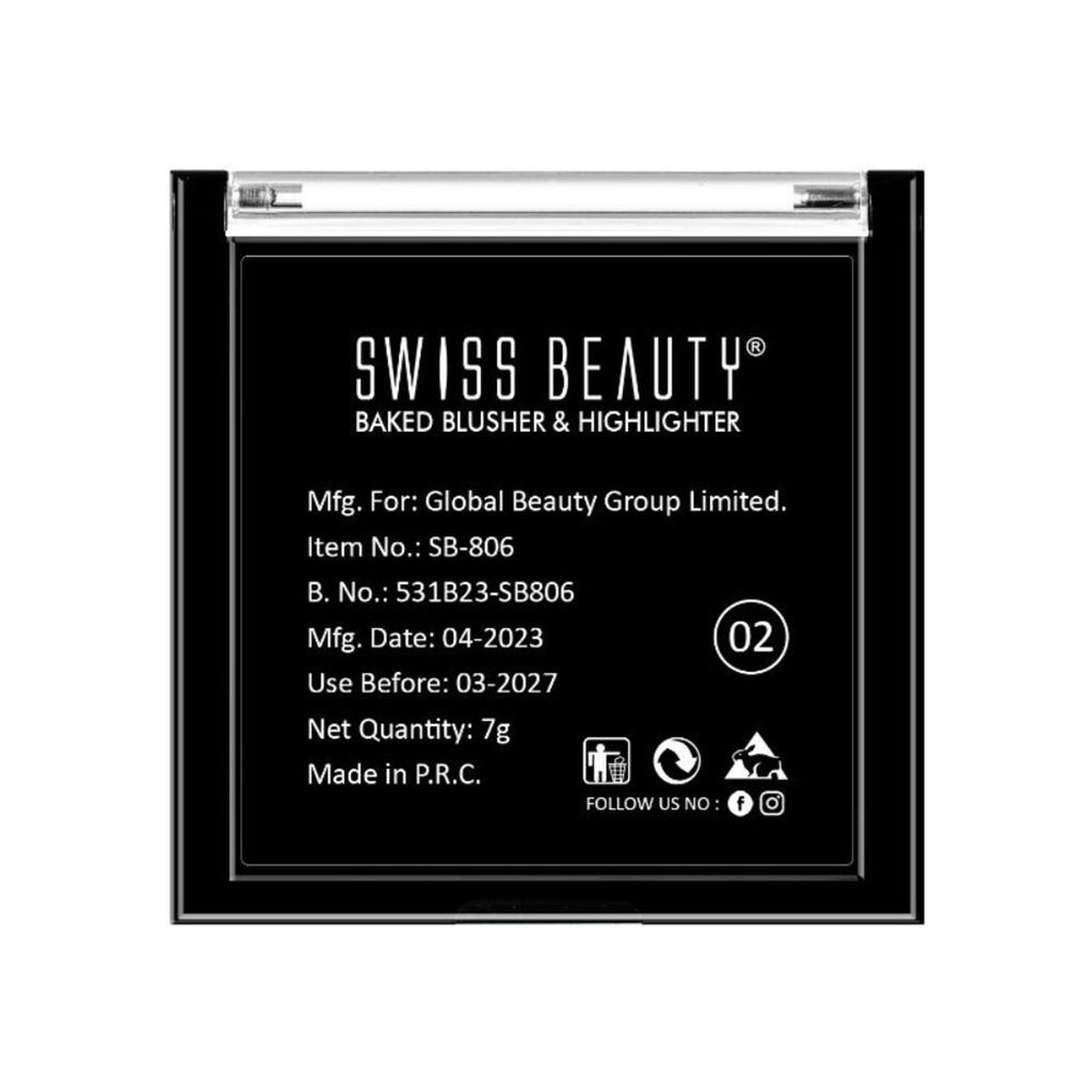 Swiss Beauty Baked Blusher & Highlighter - 02