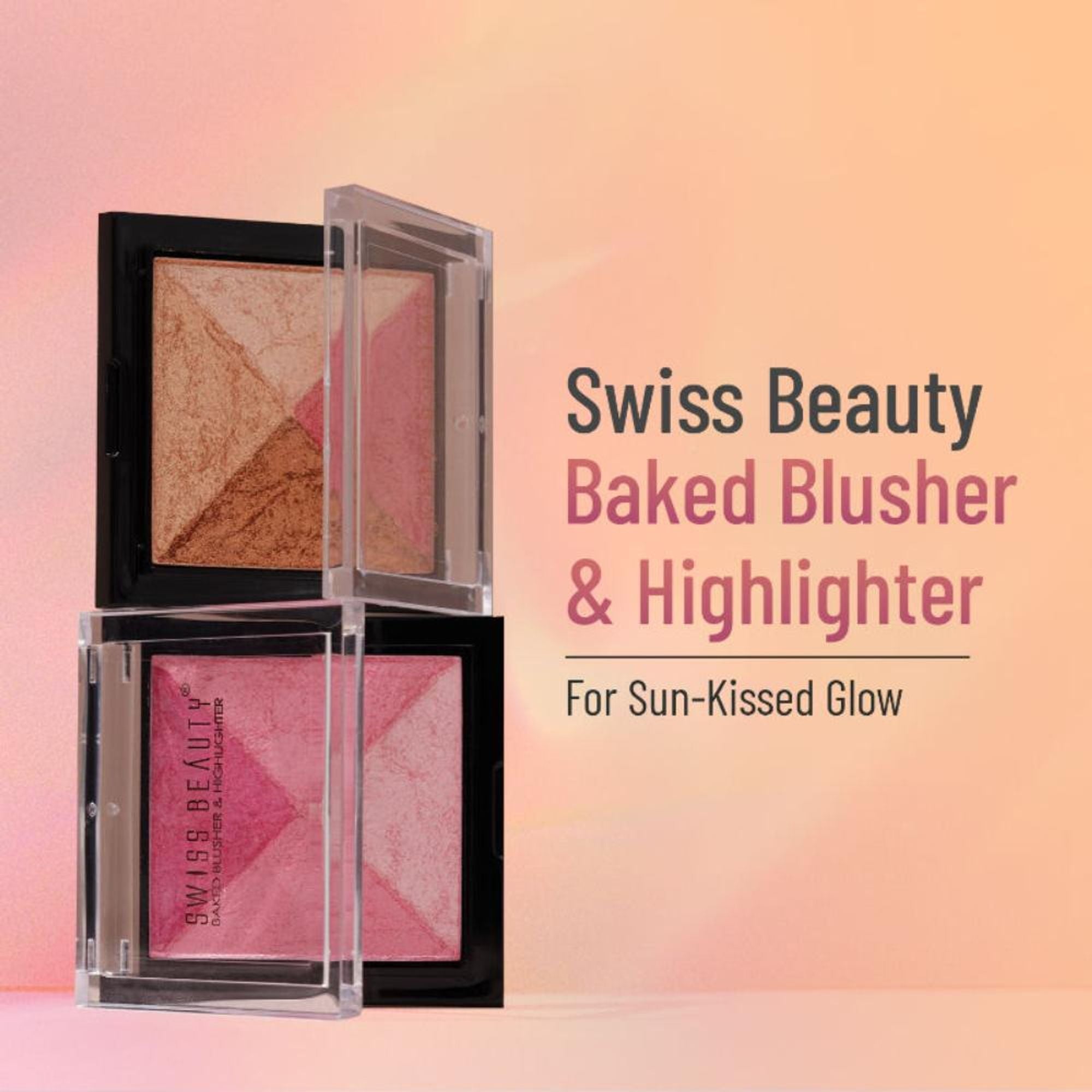 Swiss Beauty Baked Blusher & Highlighter - 04