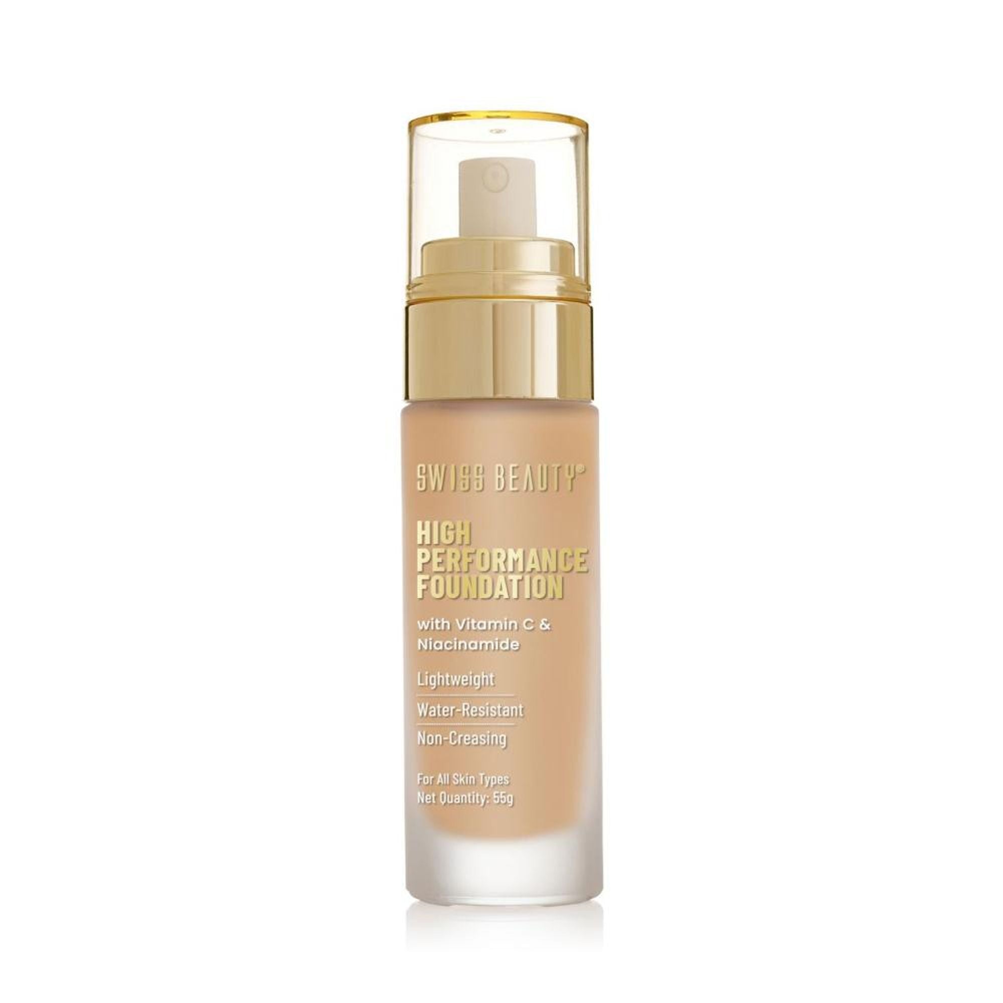 Swiss Beauty High Performance Foundation With Vitamin C & Niacinamide Light-Weight - 07 Natural Buff