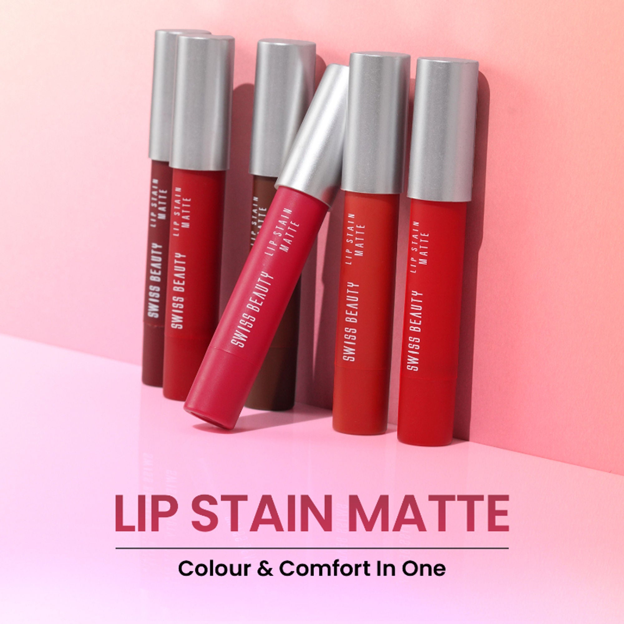 Swiss Beauty Lip Stain Matte Lipstick - 205 Lush Pink