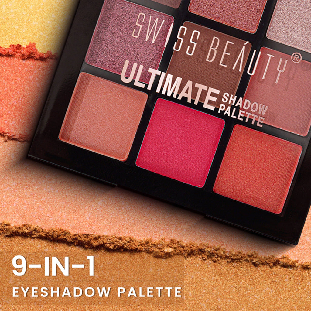 Swiss Beauty Ultimate 9 Pigmented Colors Eyeshadow Palette - 8