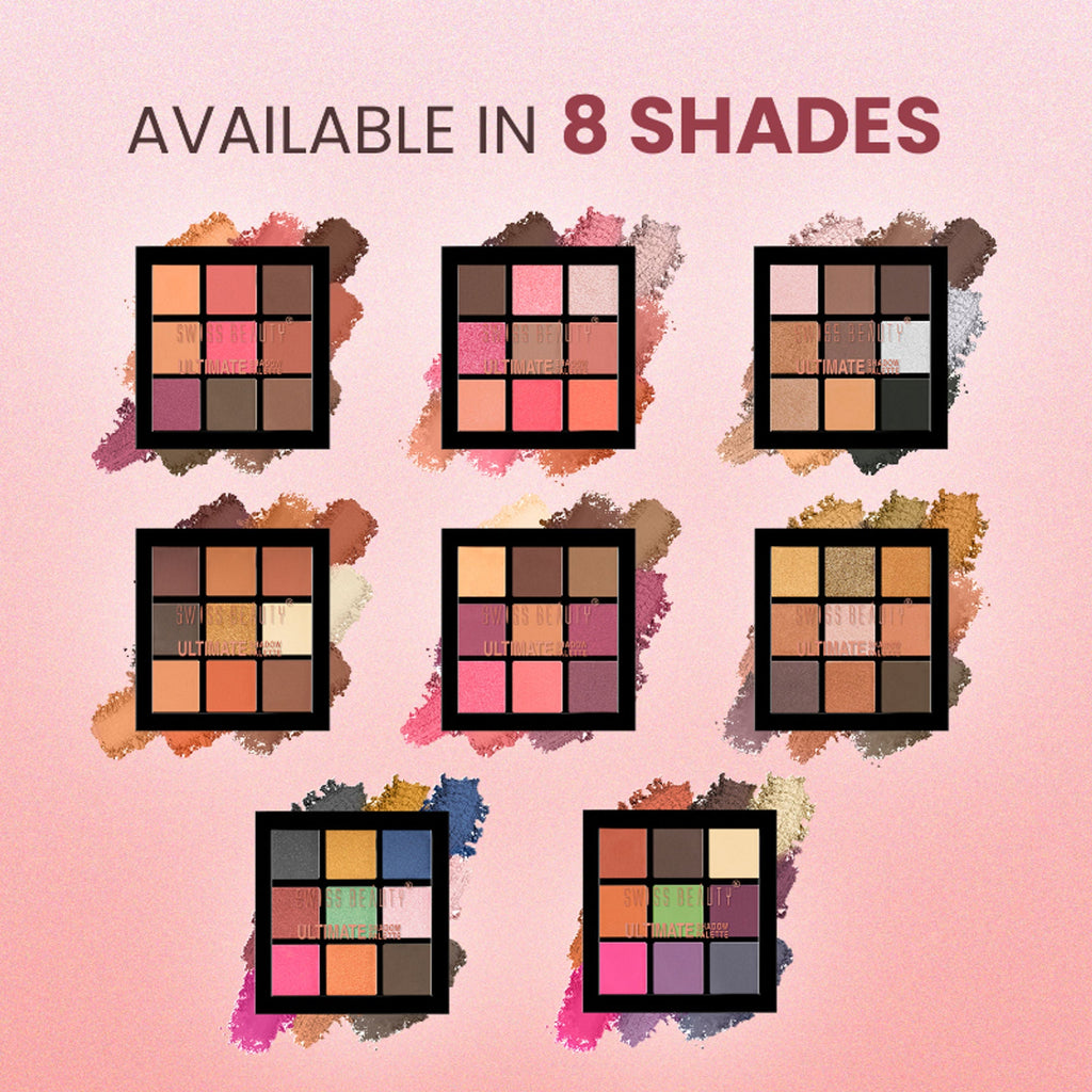 Swiss Beauty Ultimate 9 Pigmented Colors Eyeshadow Palette - 8