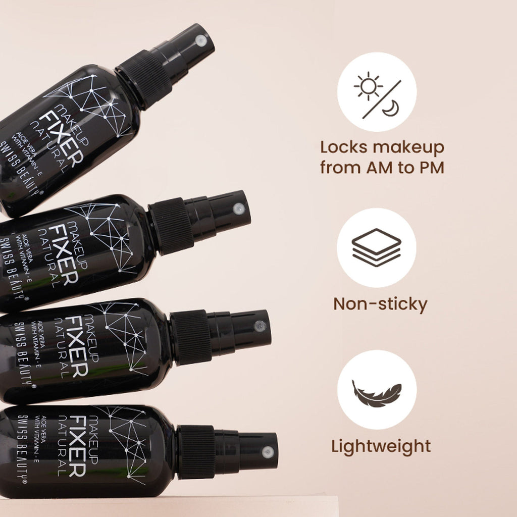 Swiss Beauty Long Lasting Professional Makeup Fixer Setting Spray With Vitamin E & Aloe Vera