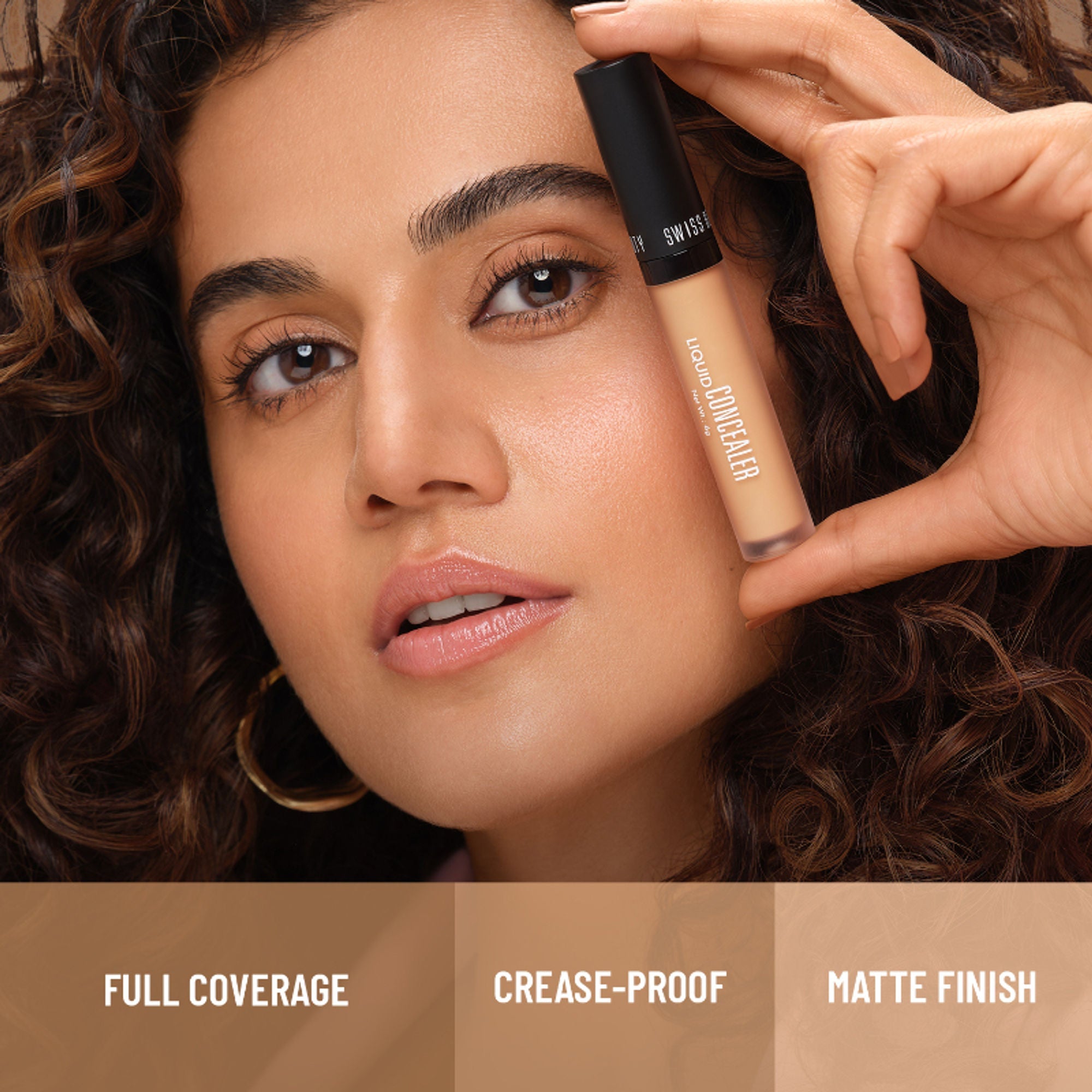 Swiss beauty Full Coverage Liquid Concealer With Jojoba Oil - 01 Warm Sand