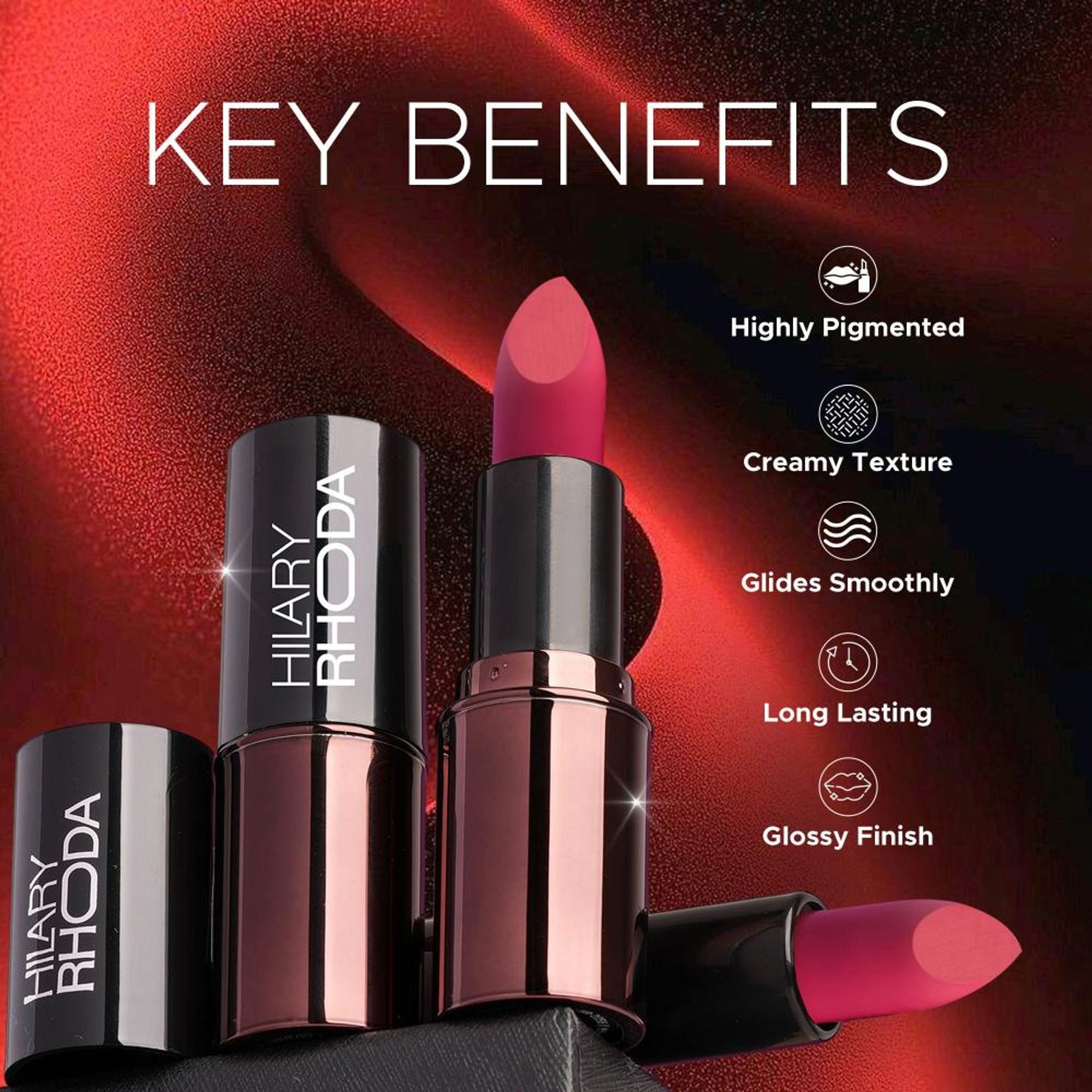 Hilary Rhoda Creamy Touch Lipstick - Rosewood 03