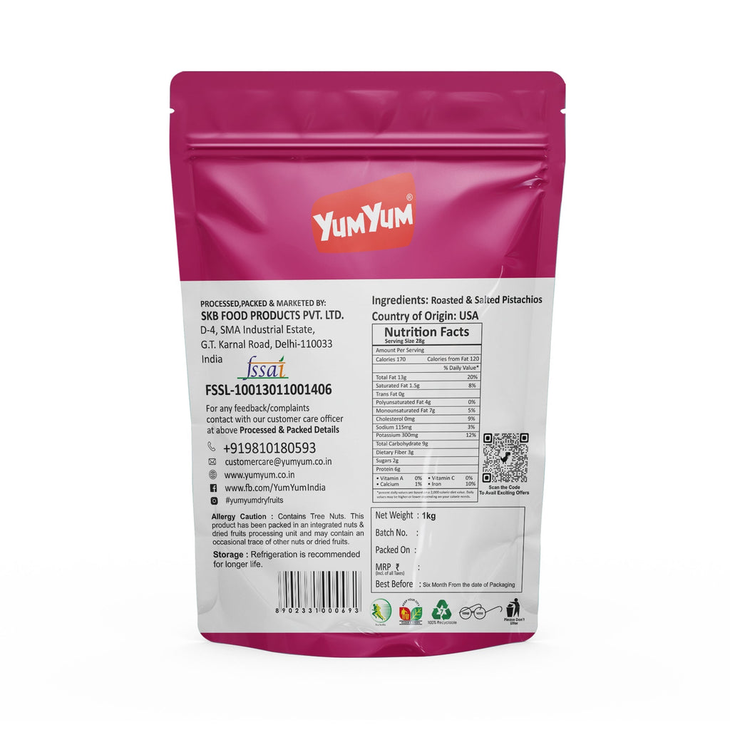Yum Yum Roasted & Salted Pistachios Pouch